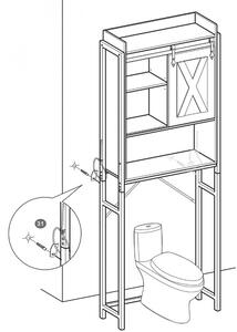 Kúpeľňový úložný priestor s výsuvnými dverami