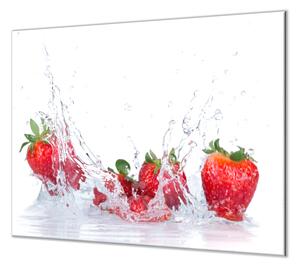 Ochranná doska červenej jahody vo vode - 40x60cm / NE