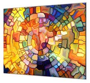 Ochranná doska abstraktnej ilúzie farebného skla - 50x50cm / ANO