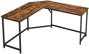 Rustikálny rohový písací stôl v tvare L 149 x 149 x 75 cm
