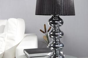 Invicta Interior - Elegantná stolná lampa MIA 60 cm čierno strieborná
