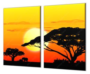 Ochranná doska Afrika v západe slnka - 55x55cm / ANO
