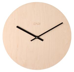 IZARI brezové hodiny 34 cm - čierne ručičky