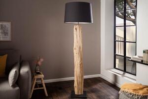 Invicta Interior - Ručne vyrábaná stojanová lampa ROUSILIQUE 175 cm čierna, z naplaveného dreva