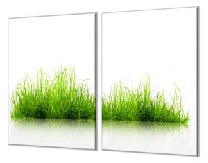Ochranná doska zelená tráva na bielom podklade - 55x55cm / NE