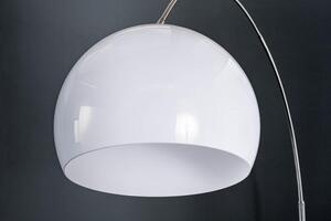Invicta Interior - Výsuvná oblúková lampa LOUNGE DEAL 175-205 cm s bielym mramorovým stojanom