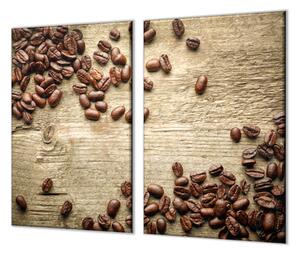 Ochranná doska rozsypaná káva na dreve - 52x60cm / ANO