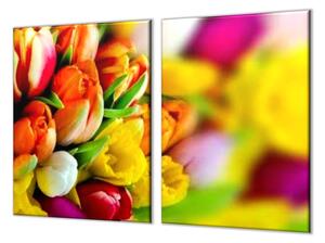 Ochranná doska kvety farebných tulipánov - 52x60cm / ANO