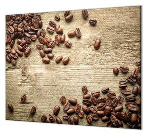 Ochranná doska rozsypaná káva na dreve - 55x55cm / ANO