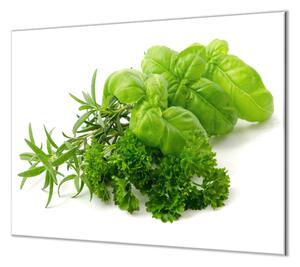Ochranná doska zelené bylinky na bielom pozadí - 2x 52x30cm / ANO