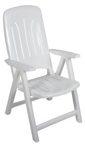 Umelohmotná záhradná stolička - biela
