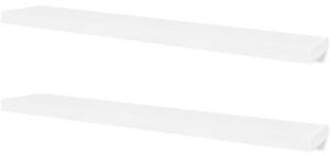 Nástenné poličky 4 ks biele 120 cm