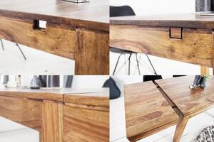 Invicta Interior - Masívny jedálenský stôl PURE 120-200 cm Sheesham s predlžovacími doskami