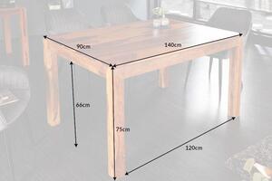 Invicta Interior - Masívny jedálenský stôl PURE 140 cm Sheesham