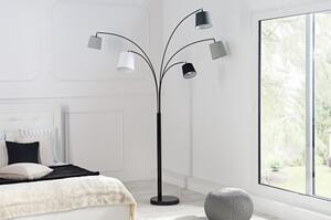 Stojaca lampa 36398 Čierna, šedá, biela-Komfort-nábytok