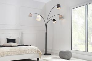 Stojaca lampa 36398 Čierna, šedá, biela-Komfort-nábytok