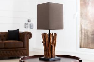 Stolová lampa 36966 Masív drevo/Hnedá-Komfort-nábytok