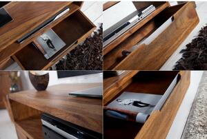 TV-skrinka 35869 130cm Masív drevo Sheesham/Palisander-Komfort-nábytok