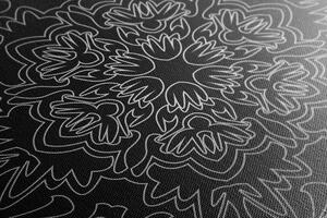 Obraz ornamentálna Mandala v čiernobielom prevedení