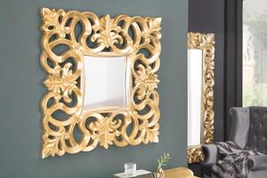 Invicta Interior - Elegantné nástenné zrkadlo VENICE 75x75 cm zlaté v antickom barokovom štýle