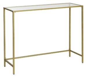 VASAGLE Moderný konzolový stolík 100 x 35 x 80 cm, zlatý