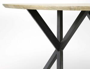 Jedálenský stôl 56-81 Ø120cm Bielený dub-Komfort-nábytok