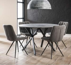 Jedálenský stôl 56-81 Ø120cm Concrete look-Komfort-nábytok