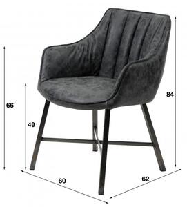 Stolička 49-49 čierna s podrúčkami-Komfort-nábytok