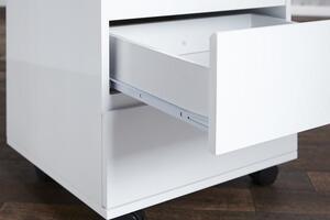 Invicta Interior - Moderný kontajner BIG DEAL 45 cm biely vysoký lesk