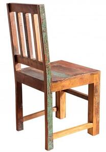Invicta Interior - Masívna stolička JAKARTA, recyklované drevo, viacfarebná