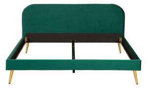 Posteľ 39695 160x200cm Zamat Smaragdovo zelená-Komfort-nábytok