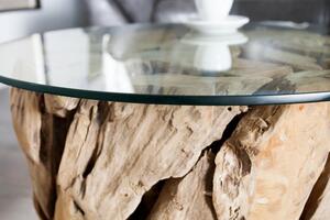 Invicta Interior - Ručne vyrobený konferenčný stolík RIVERSIDE 60 cm teak, prírodný