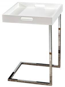 Invicta Interior - Dizajnový príručný stolík CIANO 40 cm biely