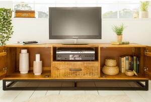 TV-skrinka 39240 160cm Drevo Mango Prírodná-Komfort-nábytok