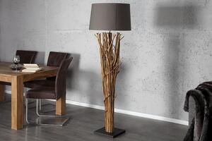 Invicta Interior - Dizajnová stojaca lampa EUPHORIA 180 cm sivá z driftového dreva