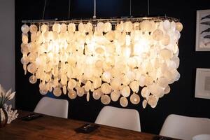 Invicta Interior - Dizajnové závesné svietidlo SHELL REFLECTIONS 80 cm škrupinové perleťové