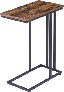 Rustikálny hnedý príručný stolík