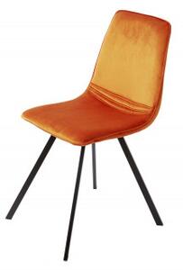 Stolička 39919 Zamat oranžová-Komfort-nábytok