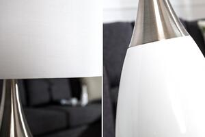 Invicta Interior - Moderná stolová lampa CARLA 60 cm bielo strieborná