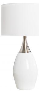 Invicta Interior - Moderná stolová lampa CARLA 60 cm bielo strieborná
