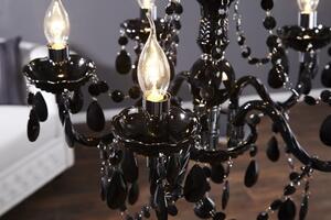 Invicta Interior - Elegantný luster BLACK CRYSTAL 55 cm čierny kryštál