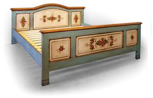 Dvojlôžková maľovaná posteľ s oblúkom