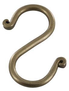 Mosadzný antik závesný háčik Terrié M - 4*8 cm - Chic Antique