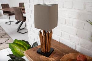Invicta Interior - Ručne vyrobená stolová lampa EUPHORIA 45 cm hnedá prírodná