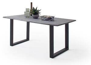 Jedálenský stôl Calabria podnož U antracit Rozmer: doska akácia sivá, 2,5 cm 160 x 90