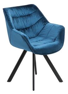 Invicta Interior - Dizajnová stolička THE DUTCH COMFORT retro modrá, zamat