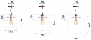 Toolight - Závesné svietidlo Lassi 20+25+30 cm APP309-3C, čierna, OSW-00341