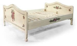Maľovaná posteľ. Replika z masívneho smrekového dreva