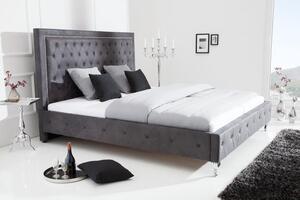 Invicta Interior - Manželská posteľ Chesterfield EXTRAVAGANCIA 180x200 cm starožitná šedá