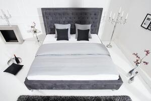 Invicta Interior - Manželská posteľ Chesterfield EXTRAVAGANCIA 180x200 cm starožitná šedá